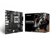 BIOSTAR B650MT, Socket AM5, AMD B650, Dual 2xDDR5-6000, APU AMD graphics, HDMI, DP, 1xPCIe X16, 4xSATA3, RAID, 1xM.2 4.0, 1xPCIe X1, ALC897 7.1 HDA, GbE LAN, 1xUSB-C 3.2 Gen2 header, 6xUSB3.2, mATX